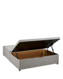 Silentnight Fabric Half Ottoman Base Grey - Silentnight - Size: DOUBLE - thumbnail 2