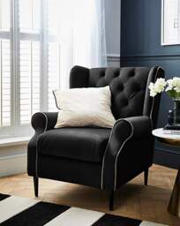 Joanna Hope Marbella Velvet Accent Chair Black - Joanna Hope - thumbnail 5
