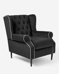 Joanna Hope Marbella Velvet Accent Chair Black - Joanna Hope - thumbnail 3