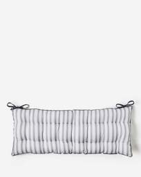 Stripe Outdoor Bench Cushion Silver - JD Williams - thumbnail 3