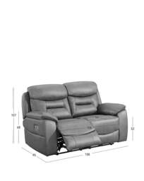 Horwich Power Recliner 2 Seater Sofa Grey - JD Williams - thumbnail 2