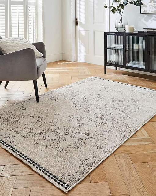 Mateo Textured Vintage Woven Rug Natural - Homemaker - Size: 120X160 - image 1