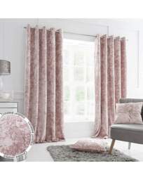 Catherine Lansfield Velvet Curtains Blush - Catherine Lansfield - Size: 168 x 183cm - thumbnail 2