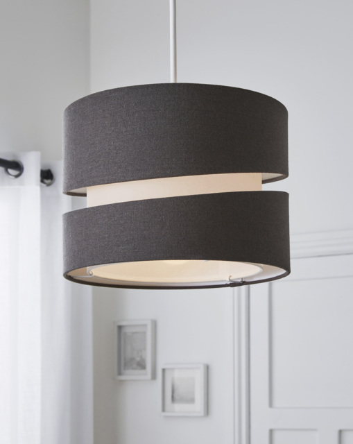 Two Tier 28cm Shade Charcoal - Searchlight - image 1