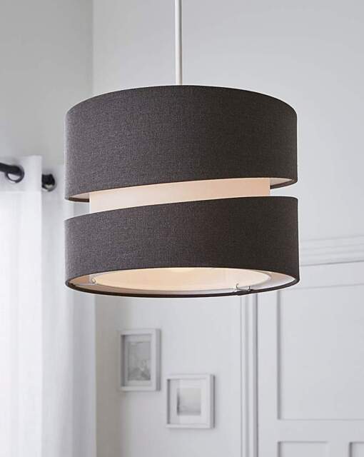 Two Tier 28cm Shade Charcoal - Searchlight - image 1