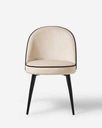 JH Camille Pair of Dining Chairs Natural/Black - Joanna Hope - thumbnail 3