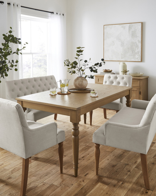 Margot with 2 Mae Benches & 2 Mae Chairs Light Oak/Natural - JD Williams - image 1