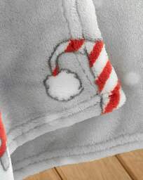 Catherine Lansfield Festive Gnomes Throw Red/Grey - Catherine Lansfield - Size: 130X170 - thumbnail 4