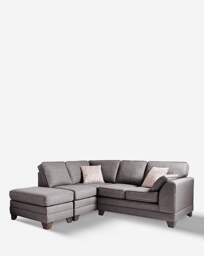 Hilliard Fabric Left Hand Corner Sofa Charcoal - thumbnail 3