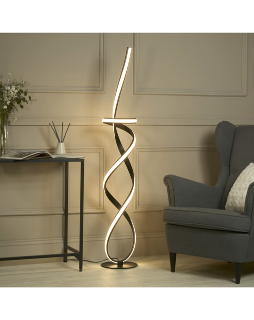 Ribbon LED Floor Lamp Black - Searchlight - image 1