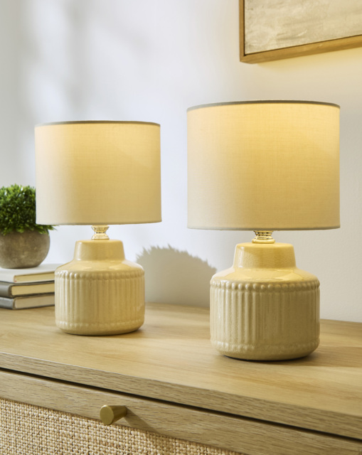 Julipa Beau Textured Base Ceramic Lamps Buttermilk - Julipa - image 1