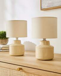 Julipa Beau Textured Base Ceramic Lamps Buttermilk - Julipa - thumbnail 2