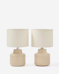 Julipa Beau Textured Base Ceramic Lamps Buttermilk - Julipa - thumbnail 3