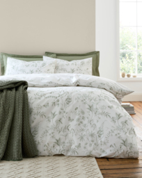 Bianca Thea Floral Duvet Cover GRN Green - Bianca - Size: DOUBLE