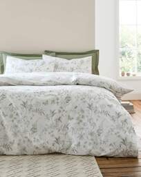 Bianca Thea Floral Duvet Cover GRN Green - Bianca - Size: DOUBLE - thumbnail 5