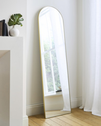 Gold Slim Arched Leaner Mirror Gold - JD Williams
