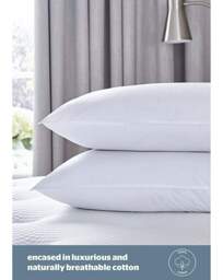 Silentnight Pure Cotton Pillow Pair White - Silentnight - Size: PAIR - thumbnail 2