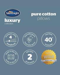 Silentnight Pure Cotton Pillow Pair White - Silentnight - Size: PAIR - thumbnail 4