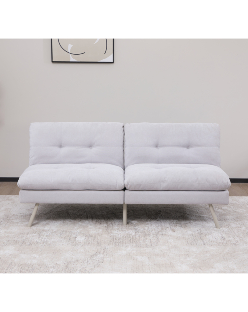 Darby Click Clack Sofa Bed Light Grey - JD Williams - image 1