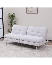 Darby Click Clack Sofa Bed Light Grey - JD Williams - thumbnail 2