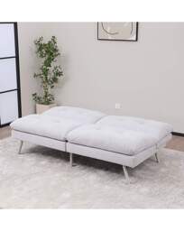 Darby Click Clack Sofa Bed Light Grey - JD Williams - thumbnail 4