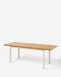 Julipa Extend Table with Everly Chairs Cream/Natural - Julipa - thumbnail 5