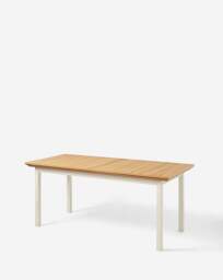 Julipa Extend Table with Everly Chairs Cream/Natural - Julipa - thumbnail 3