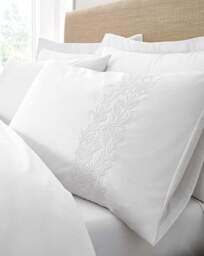 Bianca Embroidery Floral Duvet Cover Set White - Bianca - Size: SINGLE - thumbnail 3