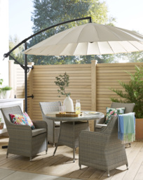 Shanghai Cantilever Parasol - 3m Natural