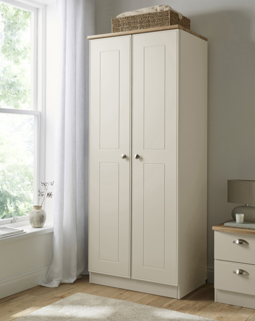 Brooke 2 Door Wardrobe Cream - Welcome - image 1