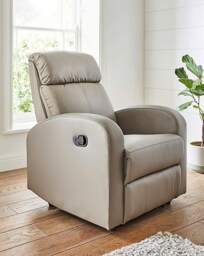Ramsey Faux Leather Recliner Chair Grey - JD Williams - thumbnail 3