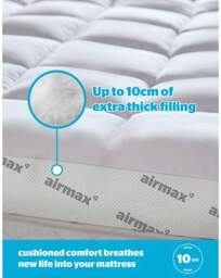 Silentnight Airmax Mattress Topper 10cm White - Silentnight - Size: SINGLE - thumbnail 3