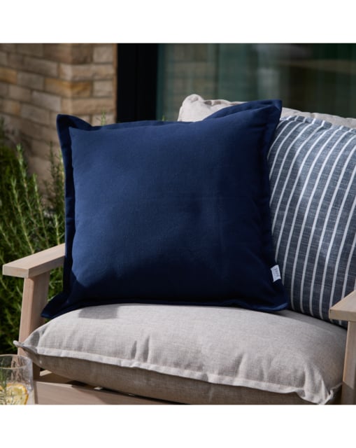 Yard Holmfirth Canvas Outdoor Cushion Navy - Yard - Size: 45X45 - image 1