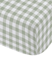 CL Gingham Check Fitted Sheet GRN Green - Catherine Lansfield - Size: SINGLE - thumbnail 1