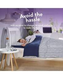 Slumberdown Stripe 10.5 Tog Duvet Navy - Slumberdown - Size: KING - thumbnail 4