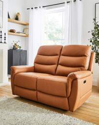 Dunne Faux Leather 2 Seater TAN - JD Williams - thumbnail 1