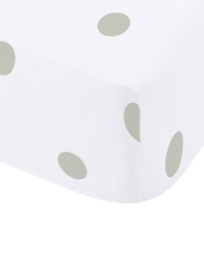 CL Brushed Polka Dot Fitted Sheet GRN Green - Catherine Lansfield - Size: SINGLE - thumbnail 1