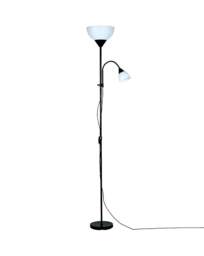Dual Purpose Floor Lamp Black - Searchlight - thumbnail 2