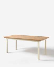 Ashford Ext Table with 6 Mae Chairs Cream/Natural - Julipa - thumbnail 2