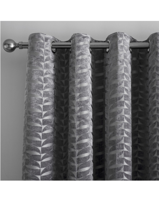Curtina Kendal Eyelet Curtain Charcoal - Curtina - Size: 167 x 137cm - image 1