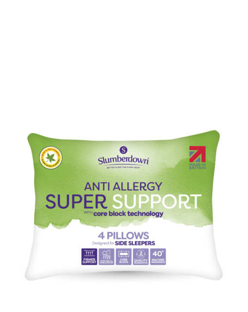Slumberdown SS Anti Allergy 4 Pack White - Slumberdown - Size: PACK 4 - image 1