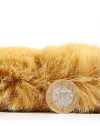 Think Rugs Teddy Plain Shaggy Rug Mustard - Think Rugs - Size: 80X150 - thumbnail 4