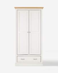 Julipa Ashford 2 Door 1 Drawer Wardrobe Cream - Julipa - thumbnail 2