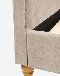Lilah Studded Bed Frame Oatmeal - JD Williams - Size: KINGSIZE - thumbnail 3