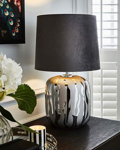 Joanna Hope Zebra Table Lamp Grey - Joanna Hope - image 1