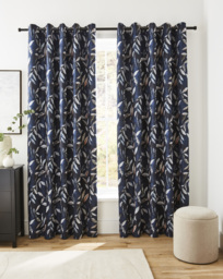 Sundour Madrid Eyelet Curtains Navy - Sundour - Size: 229 x 229cm - thumbnail 1