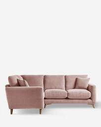 Beckett Chenille Left Hand Corner Sofa Blush - JD Williams - thumbnail 3