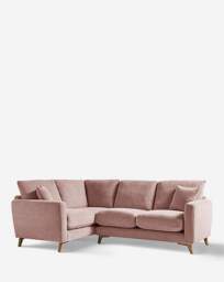 Beckett Chenille Left Hand Corner Sofa Blush - JD Williams - thumbnail 4