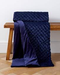 Pinsonic Velvet Throw Navy - JD Williams - Size: 130X160 - thumbnail 1