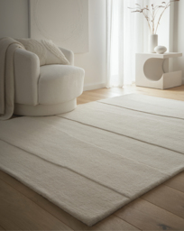 Sculptured Wool Rock Rug Cream - Origins - Size: 200X290